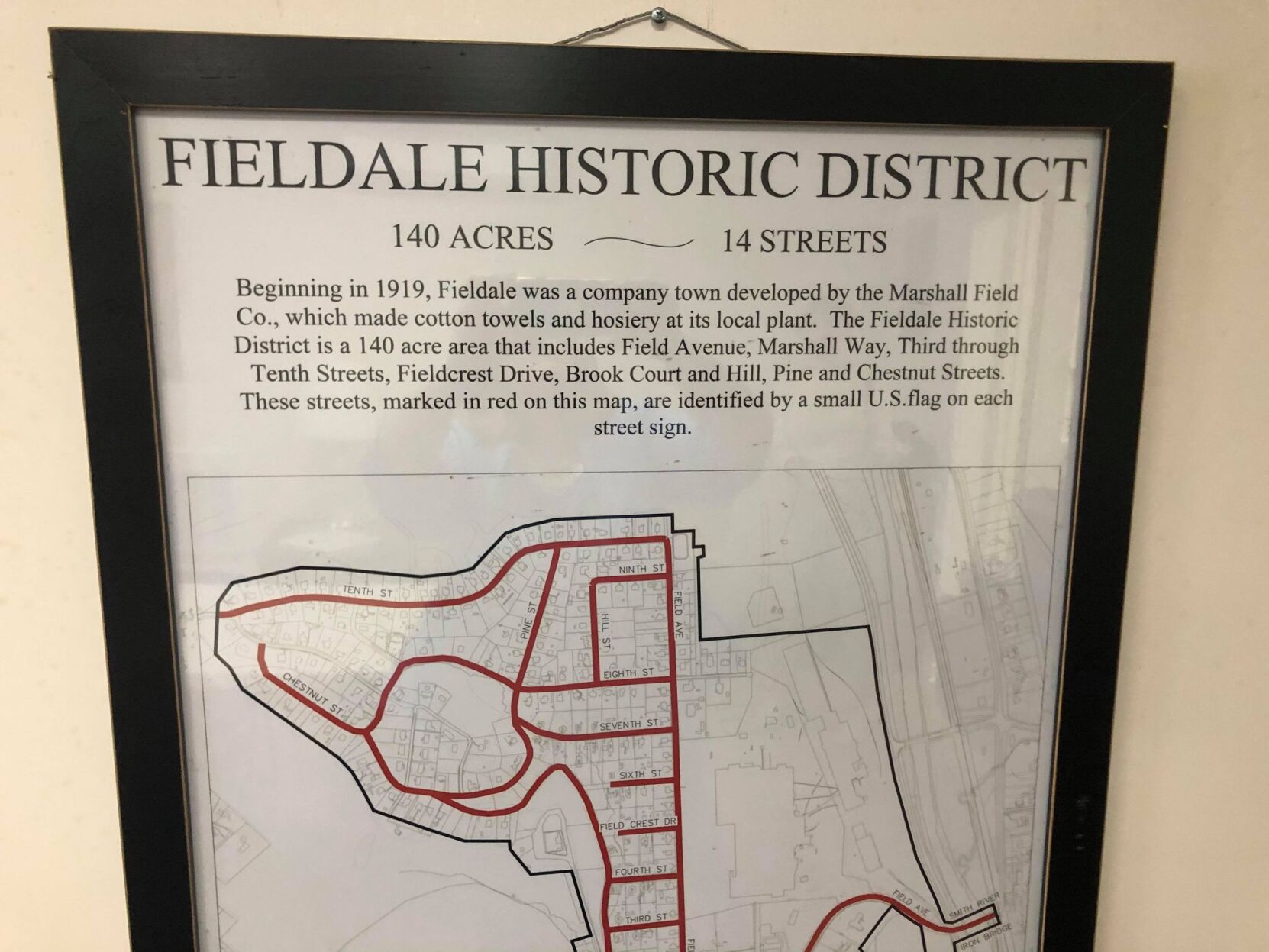Fieldale Recreation Center historic district map